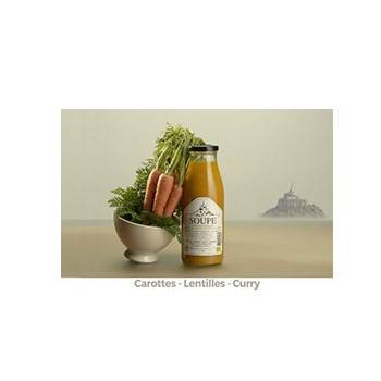 Fruits et légumes Soupe carotte - lentille corail et curry - 1 litre FERME DU POLDER