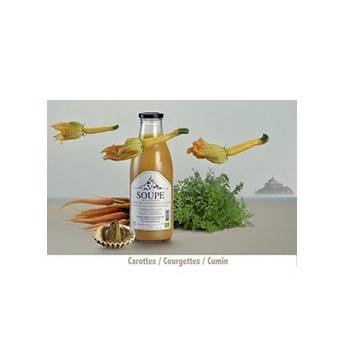 Soupes de légumes Soupe carotte - courgette et cumin bio - 50 cl FERME DU POLDER