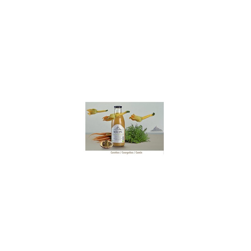 Fruits et légumes Soupe carotte - courgette et cumin bio - 50 cl FERME DU POLDER Fruits et légumes Soupe carotte - courgette et cumin bio - 50 cl FERME DU POLDER