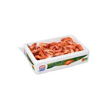 Poissonnerie-Gambas Bio (cuits) - Barquette 2kg-La criée Rennaise