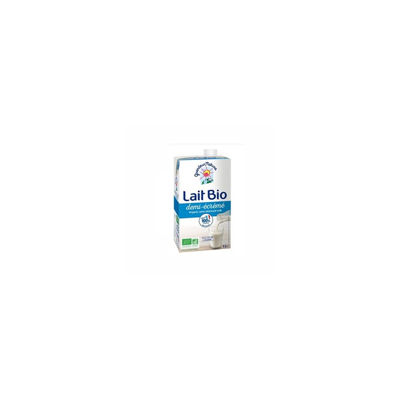 Lait UHT (brique) demi-écrémé bio- 1 l-Produits frais-BIODIS FRAIS