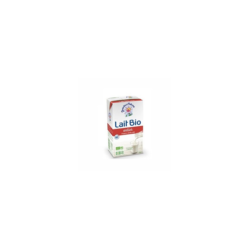 Lait UHT (brique) entier bio- 1 l-Produits frais-BIODIS FRAIS