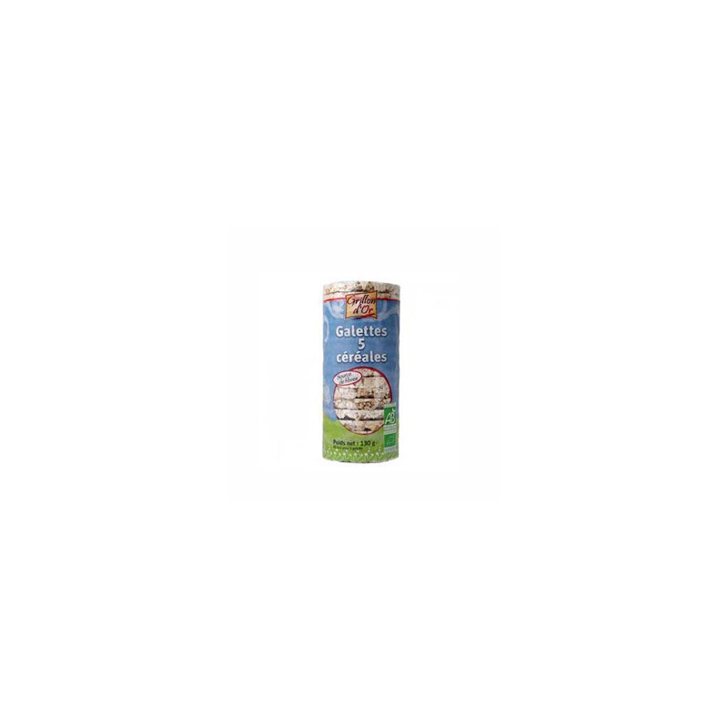 Produits Bio-galette de riz soufflé aux 5 céréales-130g-GRILLON D'OR Produits Bio-galette de riz soufflé aux 5 céréales-130g-GRILLON D'OR