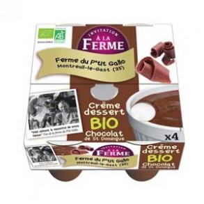 crème chocolat de St Domingue bio - Par 4-Crèmes desserts, riz au lait-LE P TIT GALLO