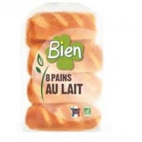 Boulangerie-Pains au lait bio par 8 - 280 g-BIODIS