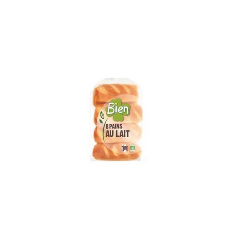 Boulangerie-Pains au lait bio par 8 - 280 g-BIODIS Boulangerie-Pains au lait bio par 8 - 280 g-BIODIS
