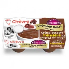 crème dessert fermière chocolat- Par 2-Produits frais-CHEVRERIE BECOT