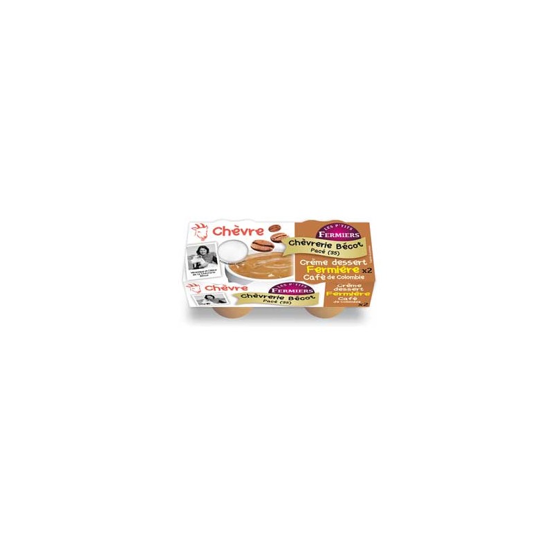 crème dessert bio chèvre au café- Par 2-Produits frais-CHEVRERIE BECOT crème dessert bio chèvre au café- Par 2-Produits frais-CHEVRERIE BECOT