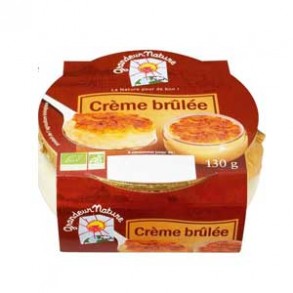 Crèmes dessert bio, riz au lait, mousse-Crème brulée bio - 130 g-BIODIS FRAIS