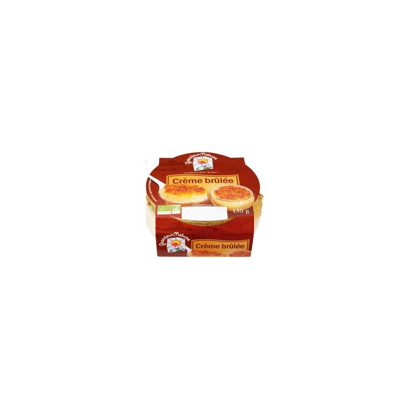 Crèmes dessert bio, riz au lait, mousse-Crème brulée bio - 130 g-BIODIS FRAIS Crèmes dessert bio, riz au lait, mousse-Crème brulée bio - 130 g-BIODIS FRAIS