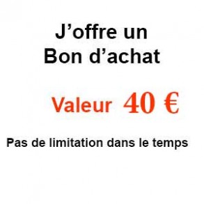 Un bon d'achat valeur 40€-Bon à offrir, cadeaux-PRODUITS SELECTIONNES