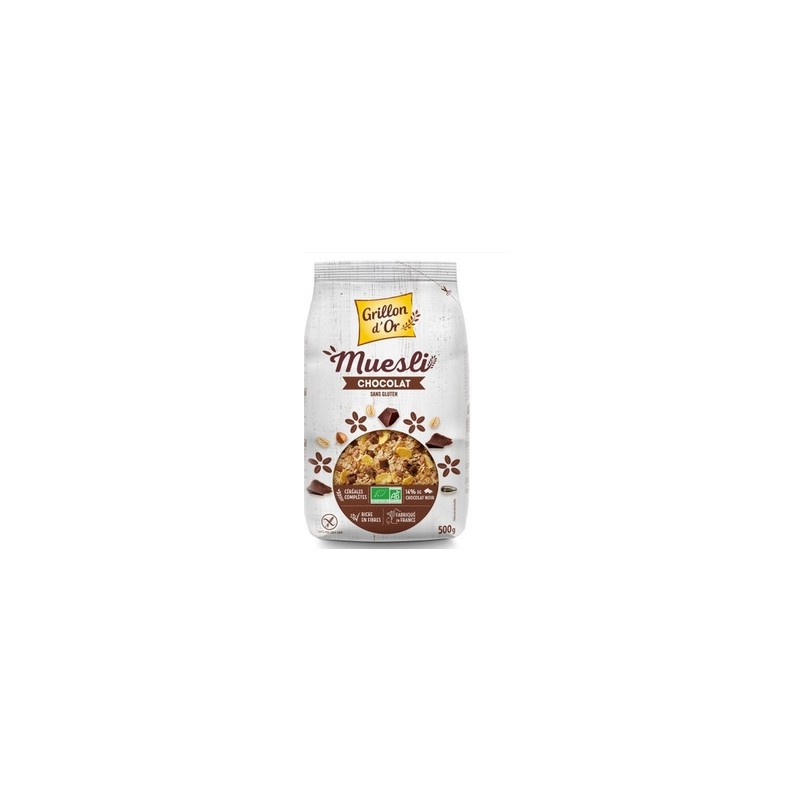 Produits Bio-muesli chocolat bio - 500 g-GRILLON D'OR Produits Bio-muesli chocolat bio - 500 g-GRILLON D'OR