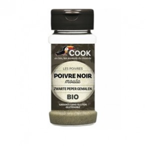 Produits Bio Poivre noir moulu bio - 45 g BIODIS