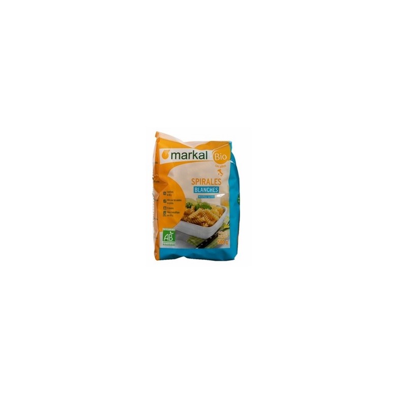 Produits Bio Pate blanche spirale bio- 500 g BIODIS