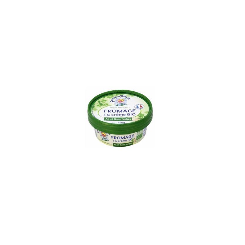 Tartinables frais, crèmes-Fromage à tartiner bio- Ail et Fines herbes 150 Grs-BIODIS FRAIS