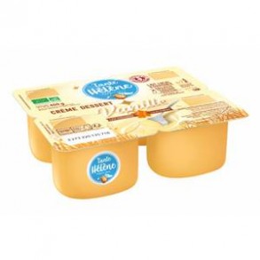 Crèmes desserts, riz au lait-Crème dessert vanille bio- 4 pots de 100 grs-BIODIS FRAIS