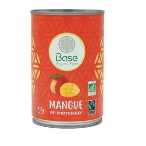 Coulis , compotes et purée de fruits-Mangue morceaux- 210 g-BIODIS
