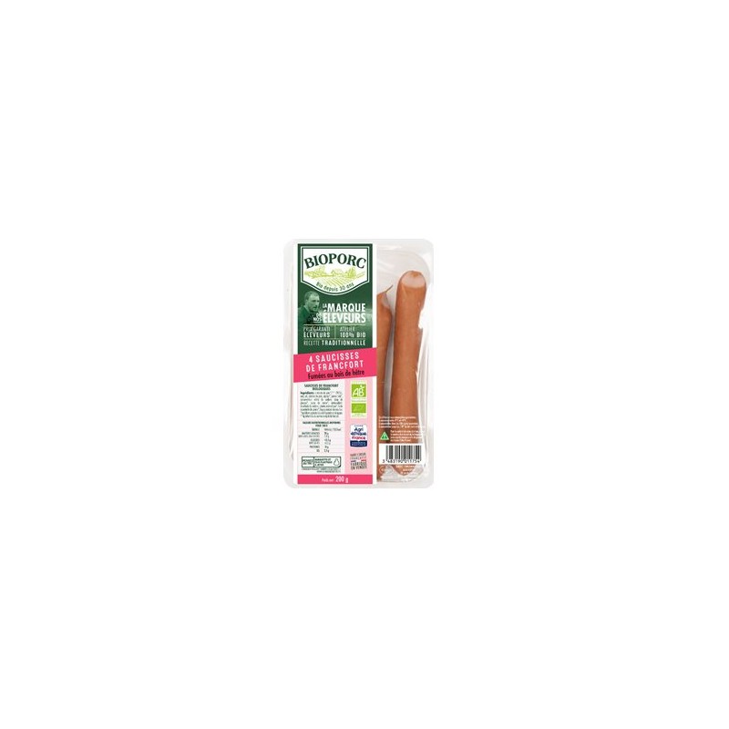 Charcuterie-Saucisse de francfort bio par 4-BIODIS FRAIS Charcuterie-Saucisse de francfort bio par 4-BIODIS FRAIS