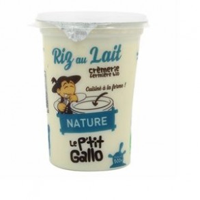 Le riz au lait biologique 500 g-Produits frais-LE P TIT GALLO