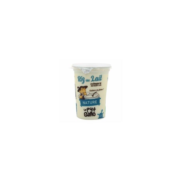 Riz au lait biologique 500 gProduits fraisLE P TIT GALLO