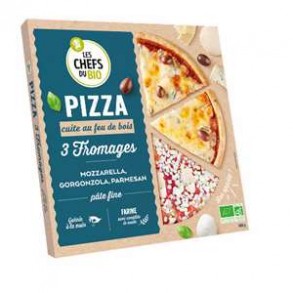 Pizza et pâtes bio-Pizza bio 3 fromages- 400 grs-BIODIS FRAIS