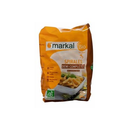 Pâtes spirales demi complètes bio- 500 gles pâtesBIODIS