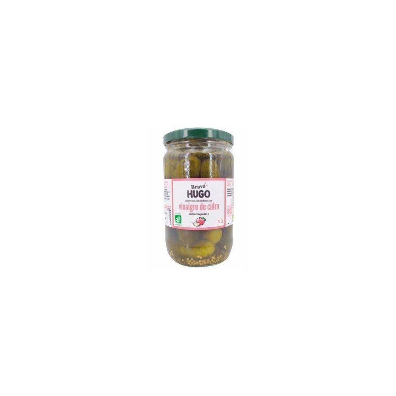 Condiments et sauces-cornichon bio au vinaigre de cidre- 72 cl-BIODIS