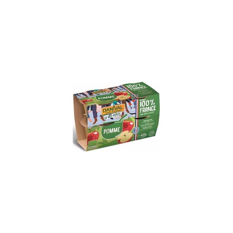 Compotes et purée de fruits Purée pomme bio - 4*100 grs BIODIS Compotes et purée de fruits Purée pomme bio - 4*100 grs BIODIS