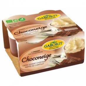 Crèmes desserts, riz au lait-crème dessert chocolat nappée de chantilly - Par 4-BIODIS FRAIS