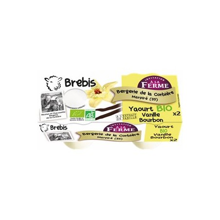 Yaourt fermier vanille bourbon -brebisYaourts (brebis)Bergerie de la Corbière