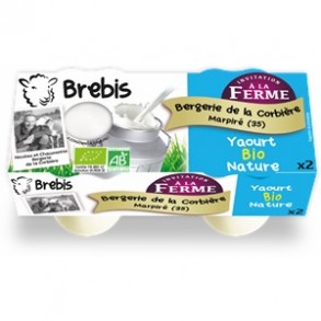 Yaourt fermier nature bio-Brebis-Les yaourts-BERGERIE DE LA CORBIERE