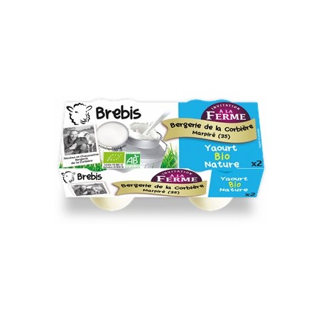Yaourt fermier nature bio-BrebisLes yaourtsBergerie de la Corbière