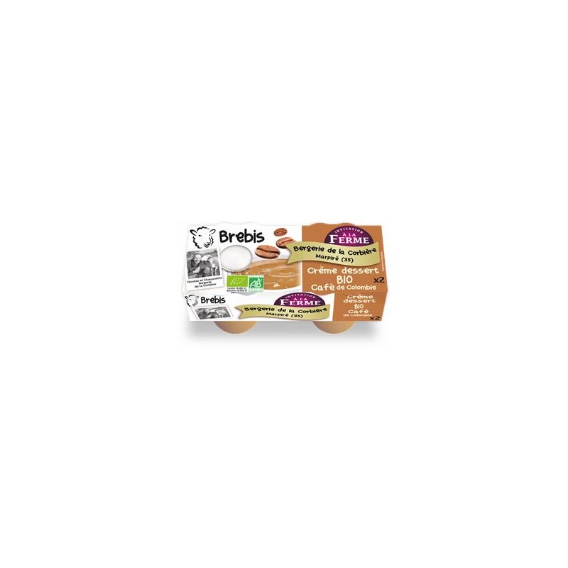 Crème dessert café bio-Brebis- carton de 6-Produits frais-BERGERIE DE LA CORBIERE Crème dessert café bio-Brebis- carton de 6-Produits frais-BERGERIE DE LA CORBIERE