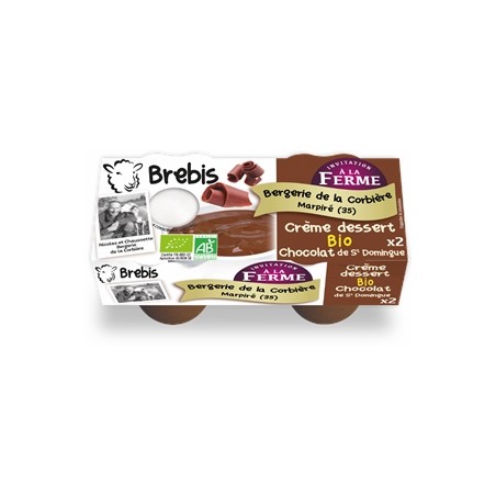 Crème dessert fermière chocolat-BrebisProduits fraisBergerie de la Corbière