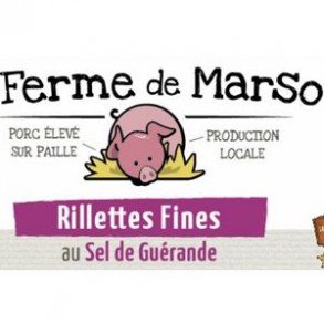 Plats préparés-Rillettes fines au sel de guérande- 90 grs-Ferme de Marso