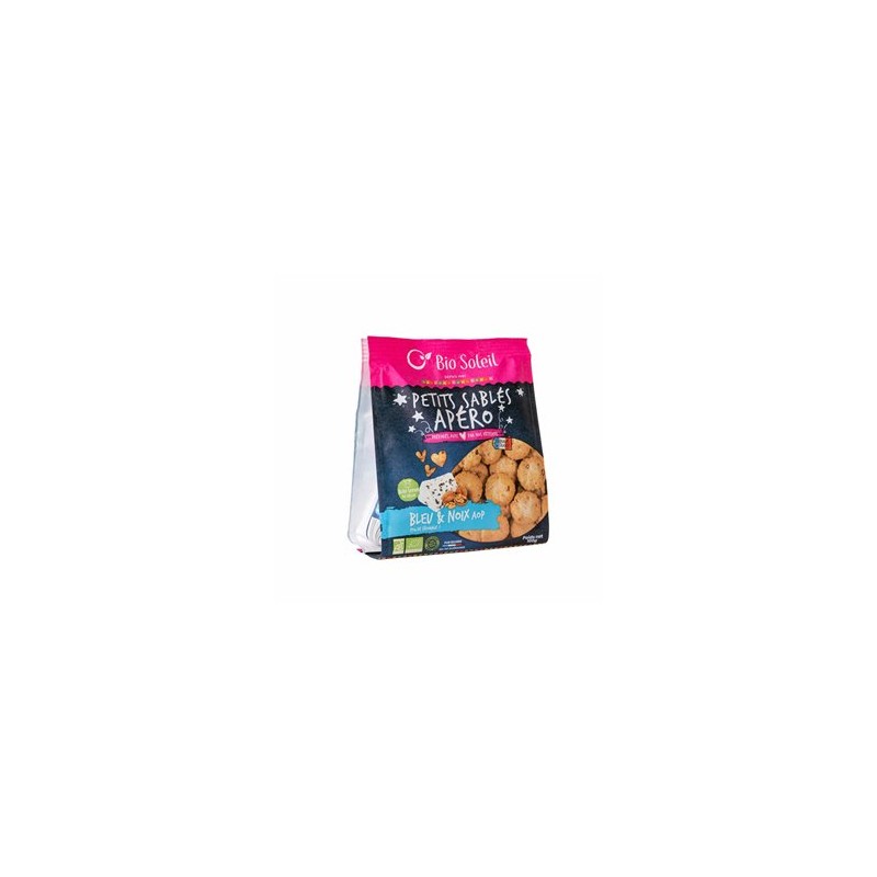 Biscuits apéritifs bio-Sablé apéro bleu et noix-100 grs-BIODIS Biscuits apéritifs bio-Sablé apéro bleu et noix-100 grs-BIODIS