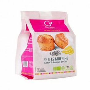 Pâtisserie et biscuits-muffins bio citron et graines de chia - 8 pièces-BIODIS