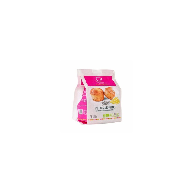 Pâtisserie et biscuits-muffins bio citron et graines de chia - 8 pièces-BIODIS Pâtisserie et biscuits-muffins bio citron et graines de chia - 8 pièces-BIODIS