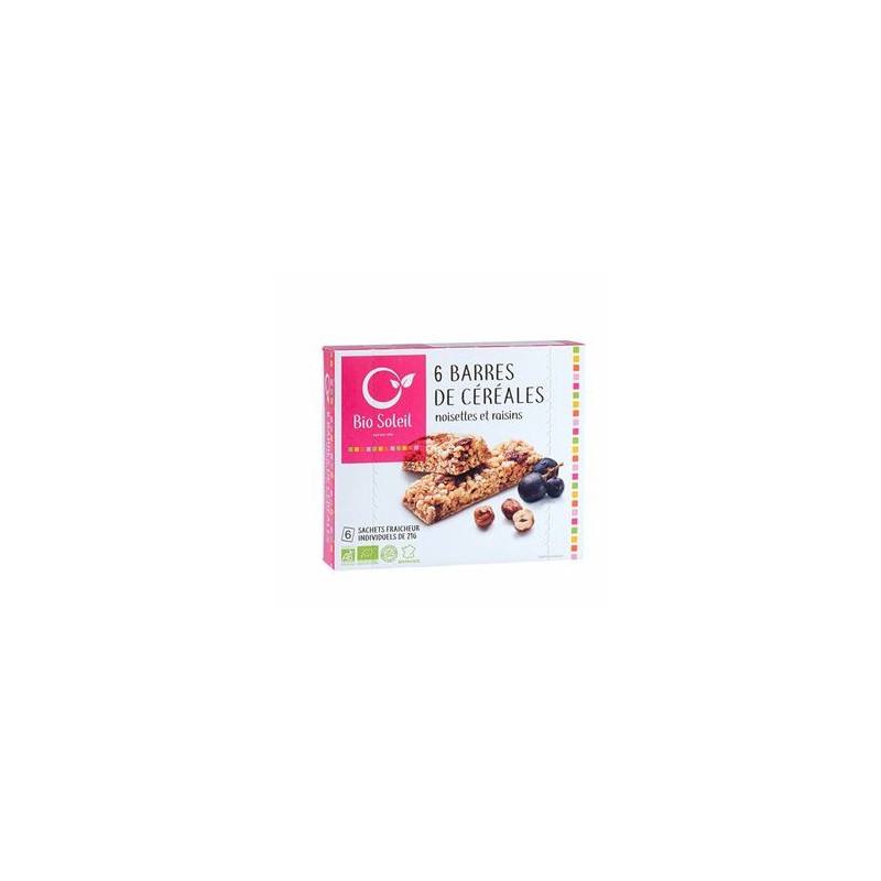 Barres énergétiques-Barres noisettes et raisins - Par 6-BIODIS Barres énergétiques-Barres noisettes et raisins - Par 6-BIODIS