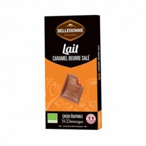 Produits Bio Tablette lait fourrée caramel beurre salé bio- 100 g BIODIS