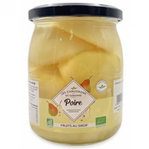 Coulis , compotes et purée de fruits-Poires au sirop Bio - 570 g-BIODIS