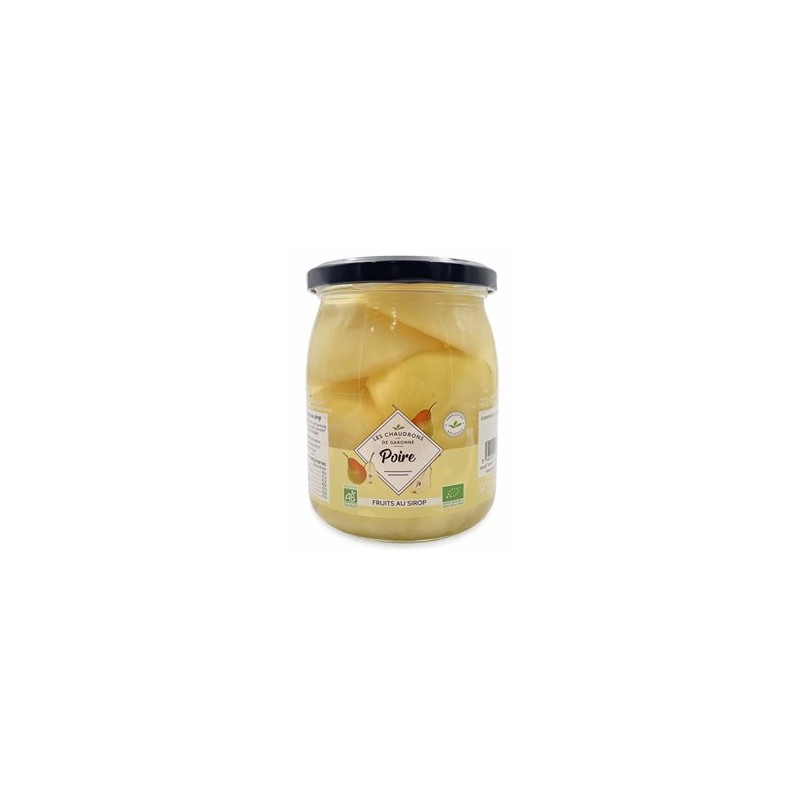 Coulis , compotes et purée de fruits-Poires au sirop Bio - 570 g-BIODIS