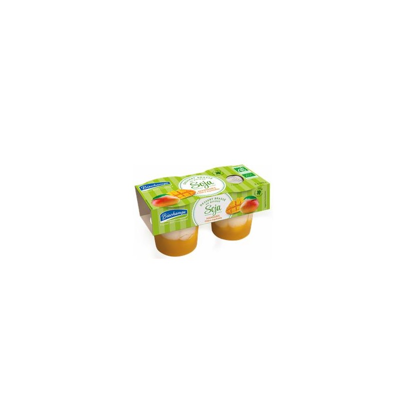 au soja bio-Soja brassé mangue bio- 2*125grs-BIODIS FRAIS au soja bio-Soja brassé mangue bio- 2*125grs-BIODIS FRAIS
