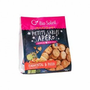 Biscuits apéritifs bio-Sablé apéro Bio pizza et emmental-100 grs-BIODIS