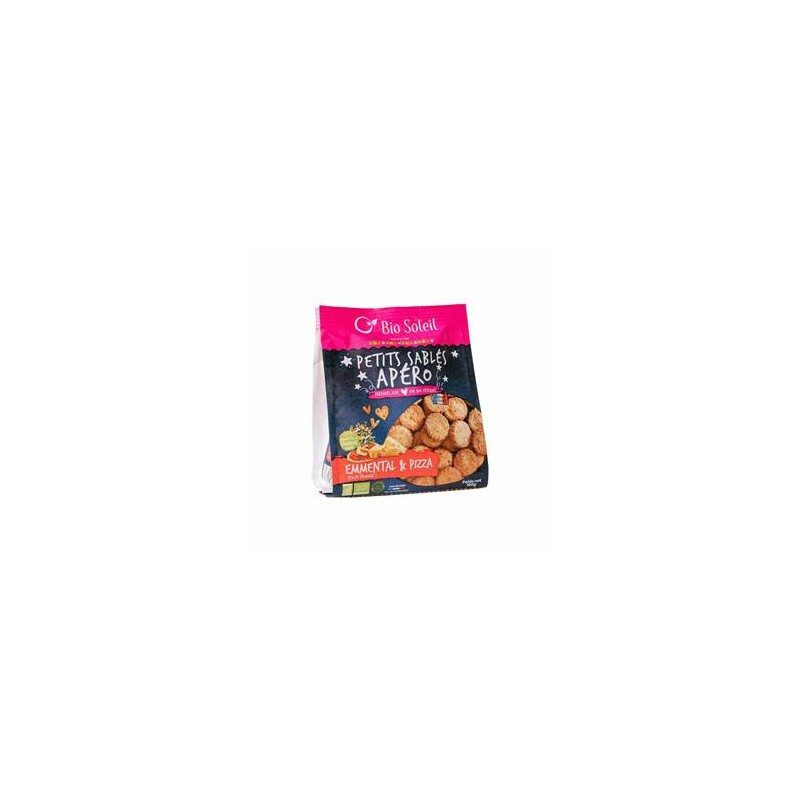 Biscuits apéritifs bio-Sablé apéro Bio pizza et emmental-100 grs-BIODIS Biscuits apéritifs bio-Sablé apéro Bio pizza et emmental-100 grs-BIODIS