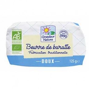Beurre doux bio moulé - 125 grs-Lait et beurre-BIODIS FRAIS