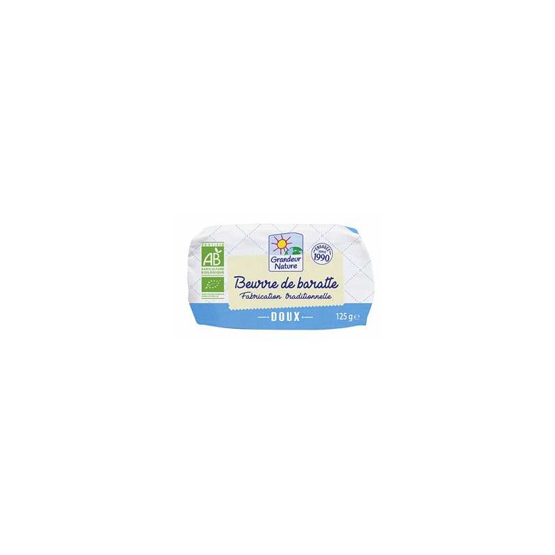 Beurre doux bio moulé - 125 grs-Lait et beurre-BIODIS FRAIS
