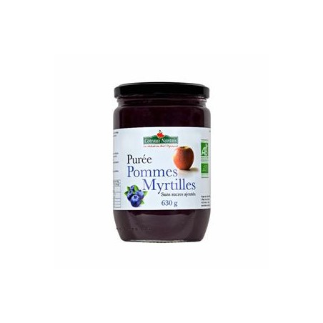 Purée pommes myrtilles bio - 630 gConfitures, crêpes, galettesCOTEAUX NANTAIS