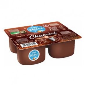 Crèmes dessert bio, riz au lait, mousse-Crème dessert chocolat - 4 pots de 100 grs-BIODIS FRAIS