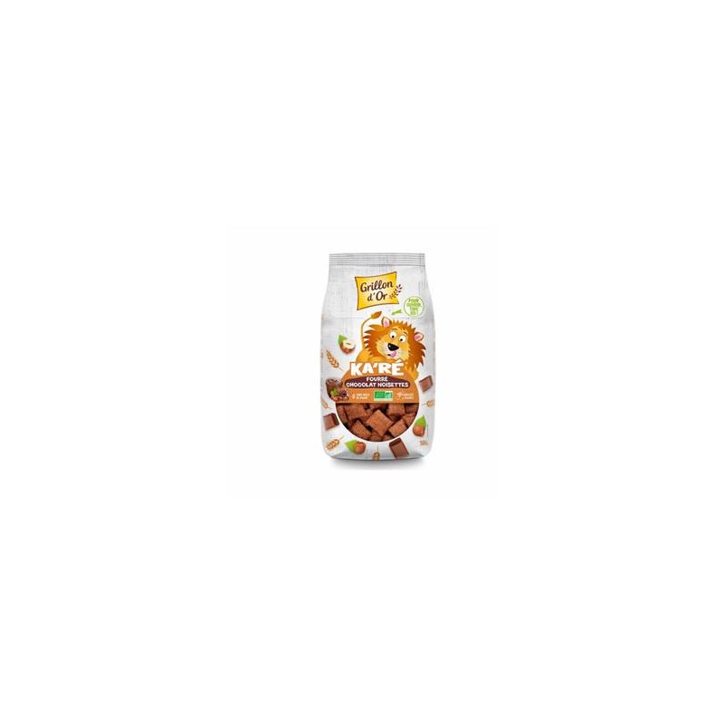 Produits Bio Ka'ré fourré chocolat noisette bio - 500 g GRILLON D'OR Produits Bio Ka'ré fourré chocolat noisette bio - 500 g GRILLON D'OR